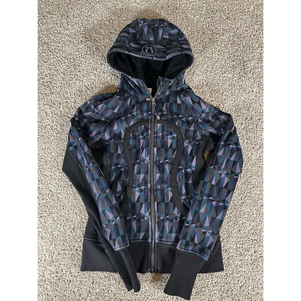 Lululemon Scuba Hoodie Stained Glass Nightfall Jacket Women Size 4 Multicolor